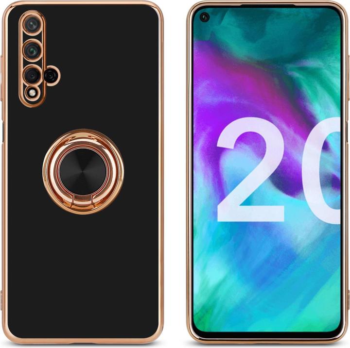 Immagine prodotto Cadorabo Custodia per Honor 20 / 20S / Huawei NOVA 5T in TPU con protezione della fotocamera e anello stile (Huawei Nova 5T, TCL 20S, K20)