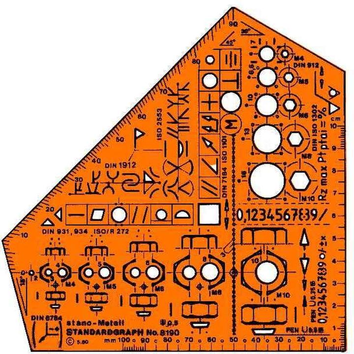 Actual product image Standardgraph Angle Stano metal (155 mm)