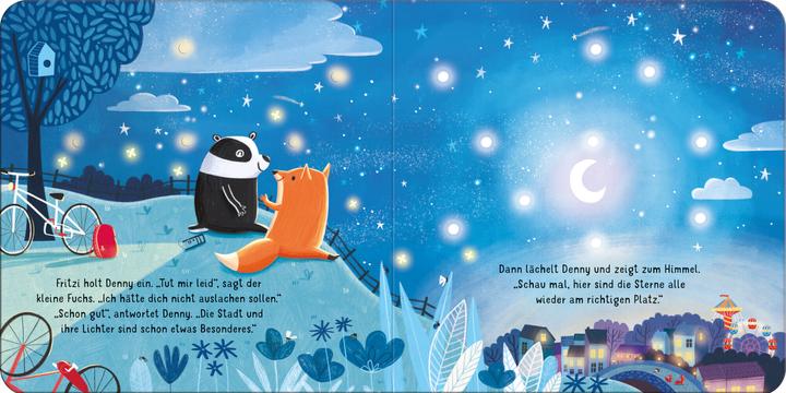 Productafbeelding Mein leuchtendes Bilderbuch: Der Dachs entdeckt die Lichter der Stadt (Duits, Sam Taplin, 2023)