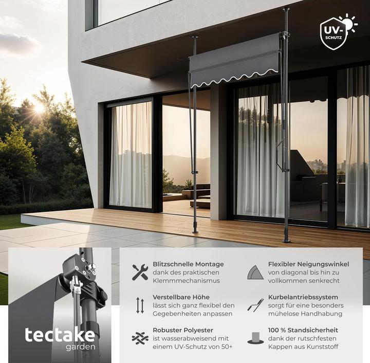 Produktbild tectake Klemmmarkise (1.50 m)