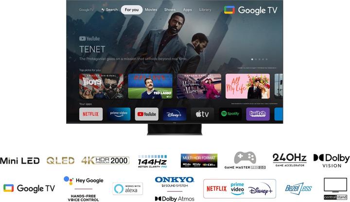 Actual product image TCL 85C845 (85", Mini-LED, QLED, 4K, 2023)