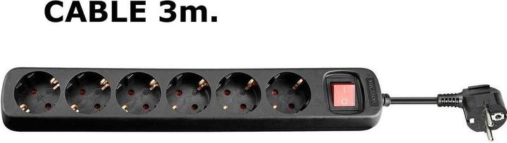 Produktbild MicroConnect Verlängerungsschnur (6 x, CEE 7/3, 3 m)