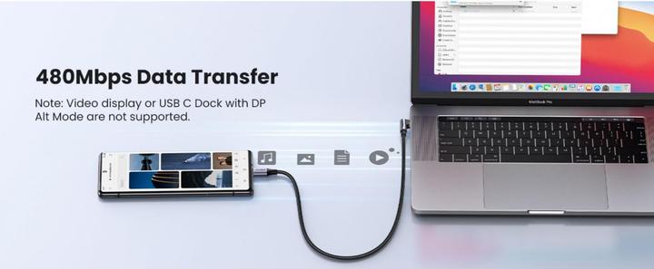 Actual product image Ugreen USB C — USB C (1 m, USB 2.0)
