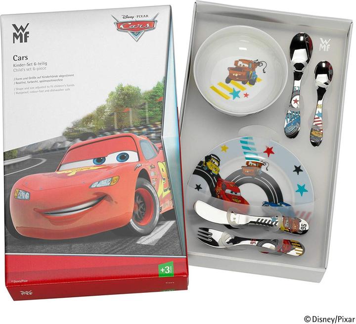 Produktbild WMF Kindergeschirr Kinderbesteck 6tlg Disney Cars2 Edelstahl poliert spülmaschinengeeignet