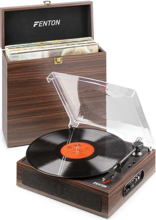 Actual product image Fenton Record Player with Bluetooth RP170D Brown (Manual)