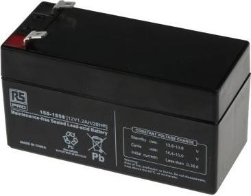 Image du produit Rs Pro 12V 1.2A Lead acid Flame retardant case (12 V, 1200 mAh)