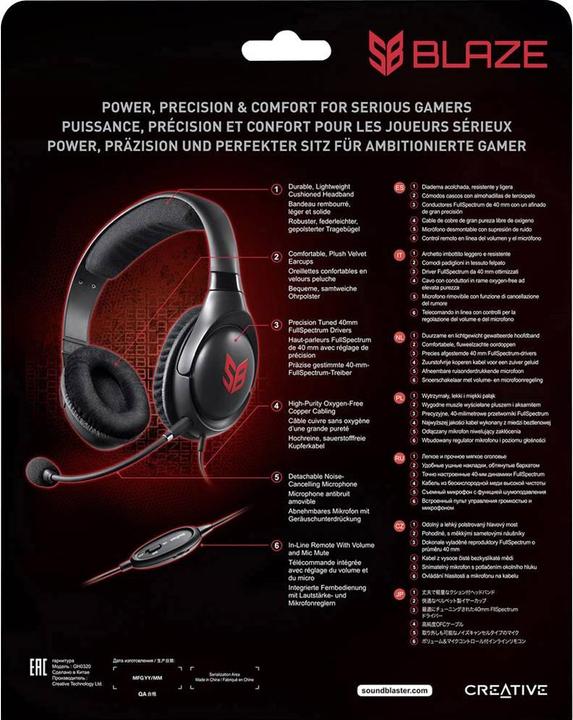 Actual product image Creative HS-810 SoundBlaster Blaze (Cable)