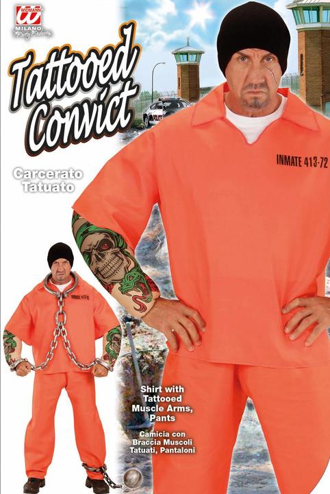 Actual product image Widmann Costume Tattooed Prisoner (S)