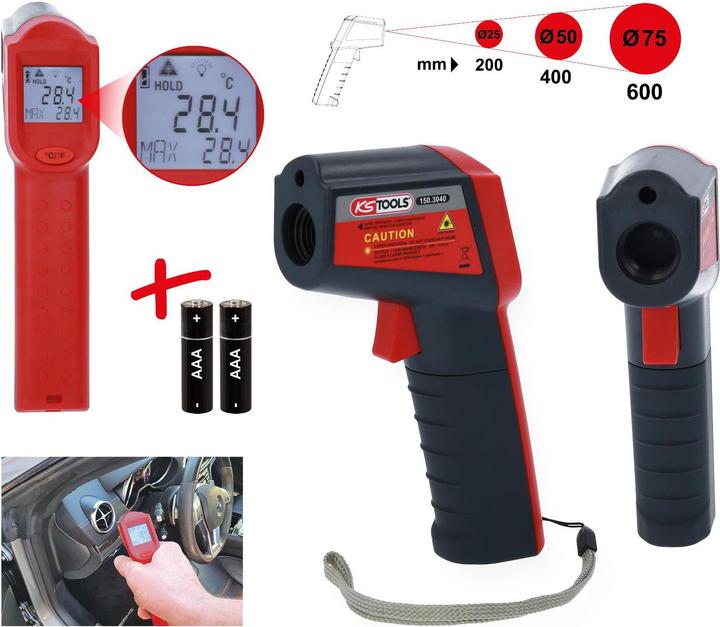 Image du produit KS Tools Thermomètre infrarouge, -20° à 500