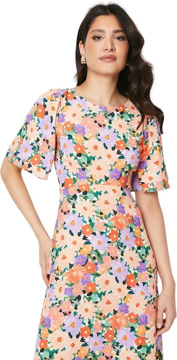 Immagine prodotto Dorothy Perkins Vestito Midi Floreale Fiocco Manica d'Angelo Donna (40 D)