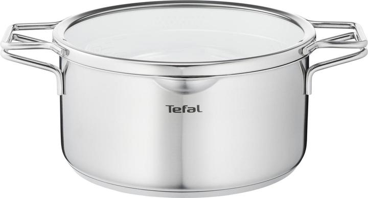 Image du produit Tefal Faitout Nordica avec couvercle 24 cm (24 cm, Casserole, Acier inoxydable)
