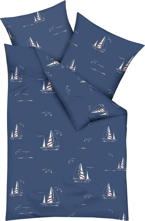 Image du produit Kaeppel Bettwäsche Yacht marine (Set de linge de lit, 135x200 cm + 80x80 cm)