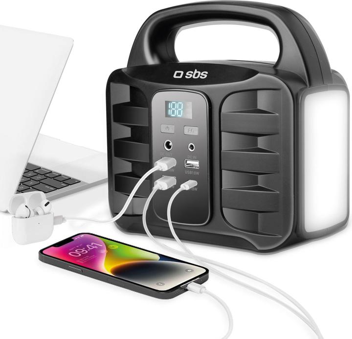 Produktbild SBS Tragbare Powerstation 150W Fast Charge schwarz (150 Wh, 4.40 kg)