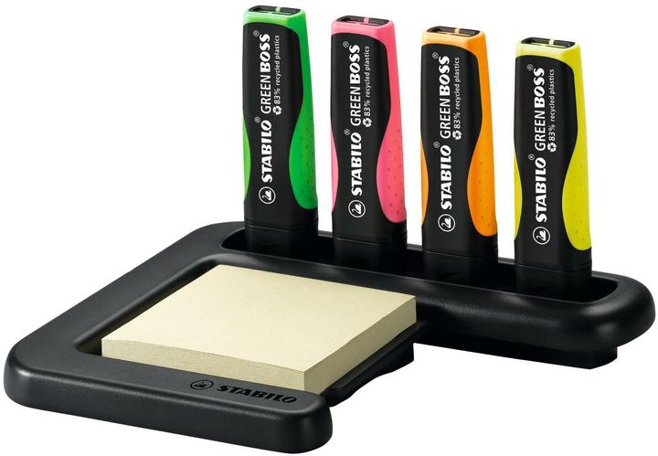 Image du produit STABILO Surligneur GREEN BOSS (Orange, Jaune, Vert, Pink, 5 mm, 4 x)