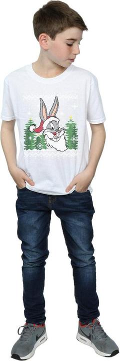 Actual product image Looney Tunes Boys Bugs Bunny Christmas Fair Isle T-Shirt (116)