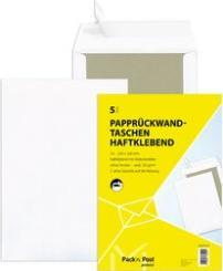 Produktbild Mayer-Network 30002544 Papprückwandtaschen B4, ohne Fenster, 120 g/qm, weiss, 5 Stück (5 x)