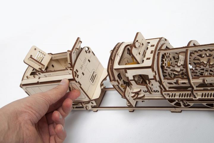 Actual product image Ugears Steam locomotive with tender