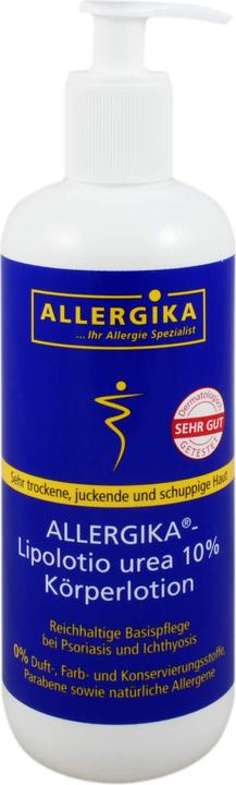 Actual product image Allergika Lipolotio urea 10%, 500 ml LOT (Body lotion, 500 ml)