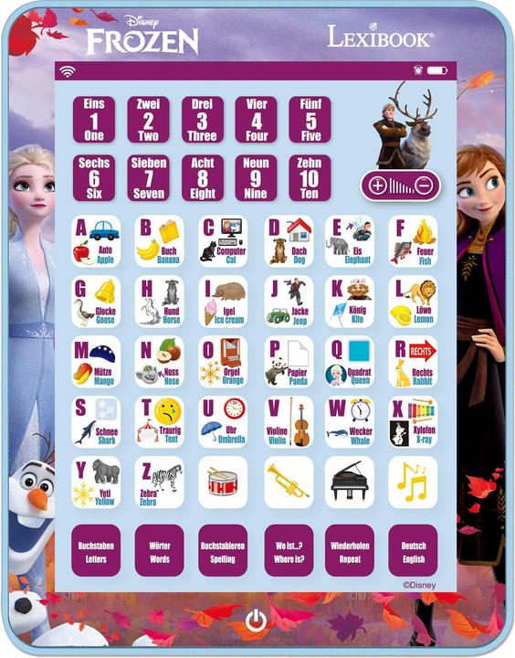 Image du produit Lexibook Tablette d'apprentissage bilingue allemand/anglais Disney Frozen (Anglais, Allemand)