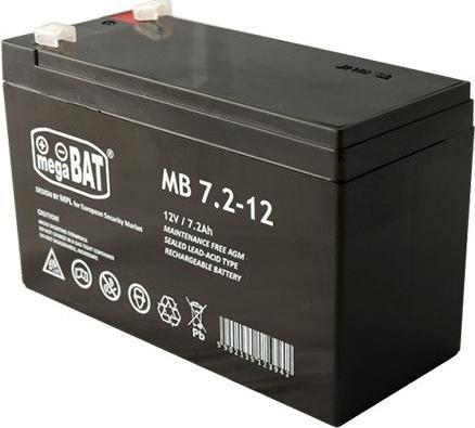 Produktbild MPL megaBAT MB 7.2-12 USV-Batterie Blei-Säure-Batterie VRLA AGM Wartungsfrei 12 V 7 2 Ah Schwarz