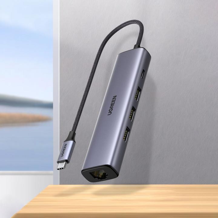 Immagine prodotto Ugreen Gigabit Ethernet Adapter Hub mit USB PD (USB-C, 4 Porti)