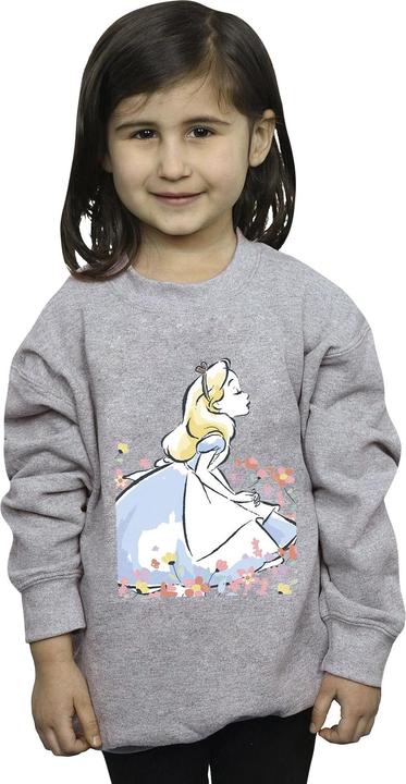 Produktbild Disney Mädchen Alice im Wunderland Skizze Blumen Sweatshirt (152, 158)