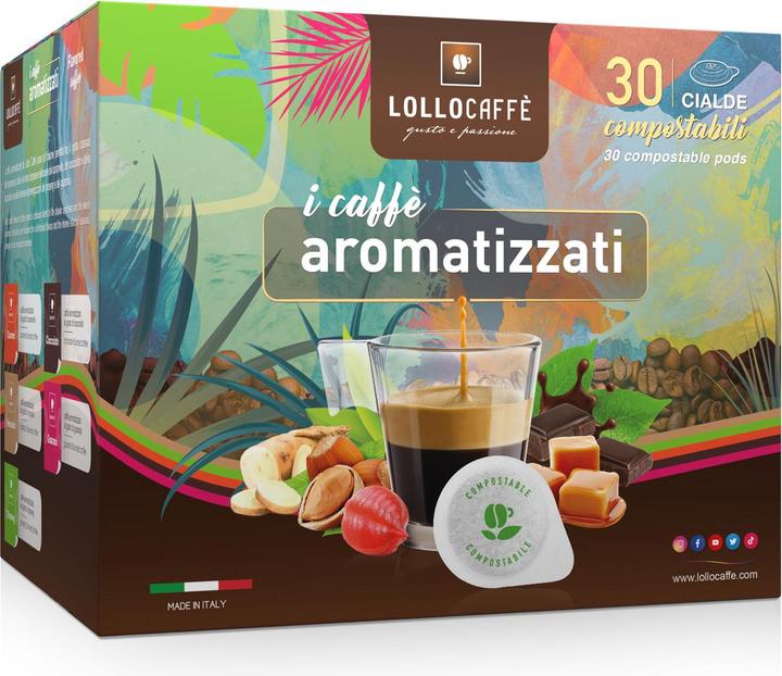 Actual product image Lollo Caffè Coffee pods aroma hazelnut (30 pods) (30 x Port.)