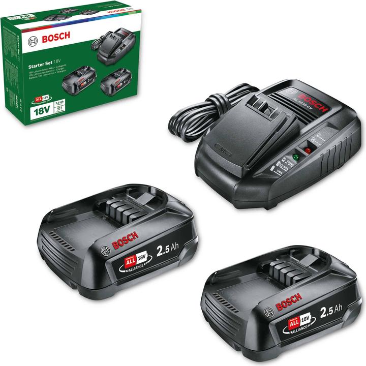 Produktbild Bosch Home & Garden Starter-Set PBA 18V (2x2,5Ah) + AL 1830 CV (18 V)