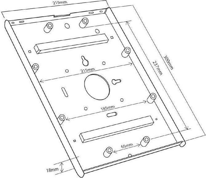 Immagine prodotto Maclean Supporto a rack per tablet pubblicitari di blocco a pavimento, MC-678 iPad 2/3/4/Air/Air2