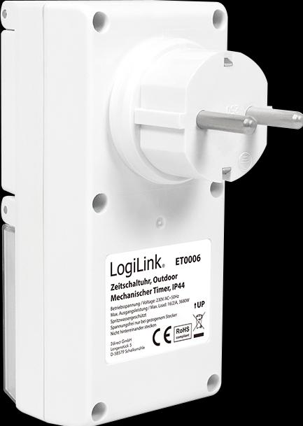 Productafbeelding LogiLink Mechanische timer, IP44, buiten
