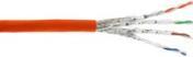 Produktbild InLine Verlegekabel Cat.7a, S/FTP (PiMF) 4x2x0,58 AWG23, 1200MHz, B2ca halogenfrei, orange, 50m (S/FTP, CAT7a, 50 m)
