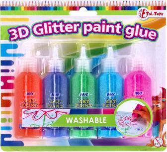 Actual product image Glitter glue 5 colours