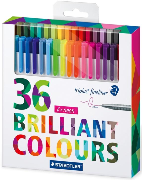 Produktbild Staedtler Fineliner triplus 36ST (Mehrfarbig, 36 x)
