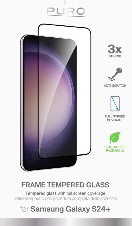 Immagine prodotto SBS Vetro temperato Puro Frame per Samsung Galaxy S24+, nero (1 Pezzo/i, Samsung Galaxy S24+, Samsung Galaxy S25+)