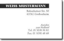 Produktbild Agipa Visitenkarten, 85 x 54 mm, weiá, 285 g/qm (85 x 54 mm)