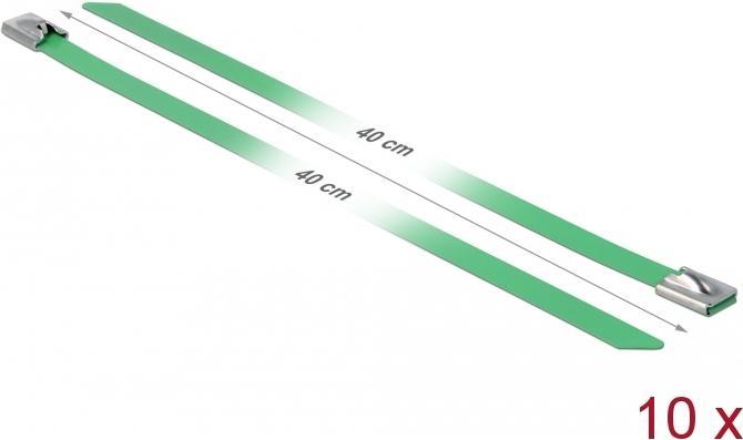 Immagine prodotto Delock Fascetta in acciaio inox 400x7,9 10 pz. (Fascette in metallo, 400 mm, 10 pz.)