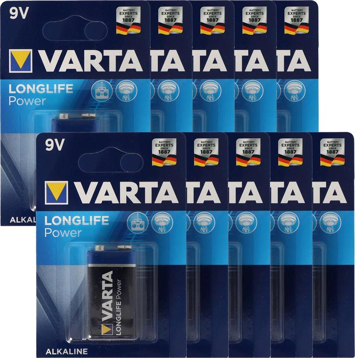Image du produit Varta Batterien High Energy 9 Block (10 pcs, 9V Block)