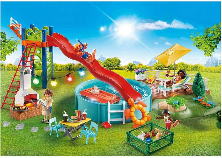 Image du produit Playmobil Fête de la piscine avec toboggan (70987, Playmobil City Life)