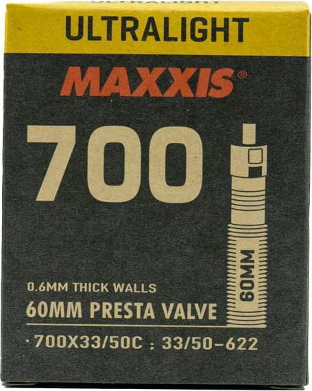 Produktbild Maxxis Ultralight Schlauch 700 x 33/50 SV Ventil 60 mm (Presta (SV), 28", 60 mm)