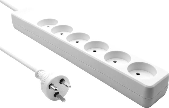 ProXtend Danish Power Strip 6-way 1M IT White (6 x, CEE 7/3, 1 m)