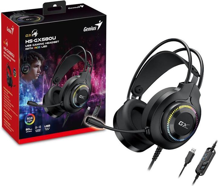 Image du produit Genius HS-GX580U Casque de jeu Noir