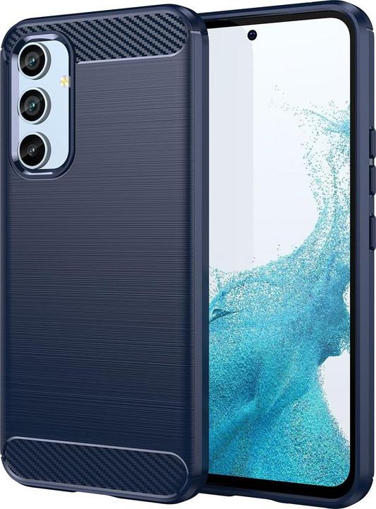 Produktbild König Design Hülle Handy Schutz für Google Motorola Samsung Xiaomi Case Cover Carbon Optik (Samsung Galaxy A54 5G)