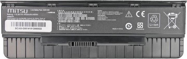 Actual product image Mitsu BATTERY BC/AS-G551 (ASUS 4400 MAH 49 WH) - Battery (1 Cells, 4400 mAh)