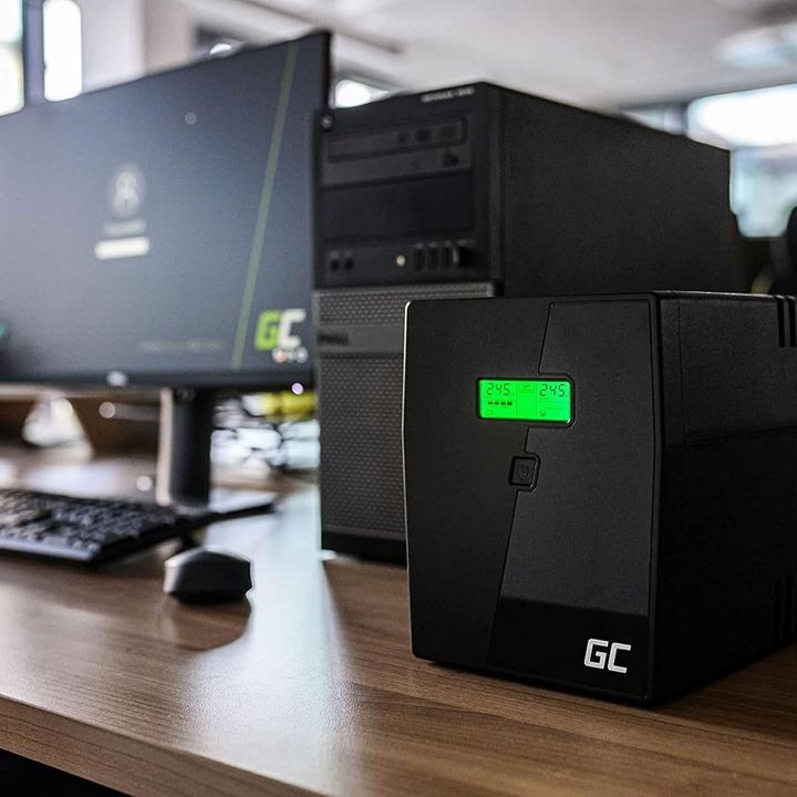 Produktbild GreenCell 600VA 360WÜberspannungsschutz 230V Black (0.60 VA, 360 W, Line-Interaktiv USV)