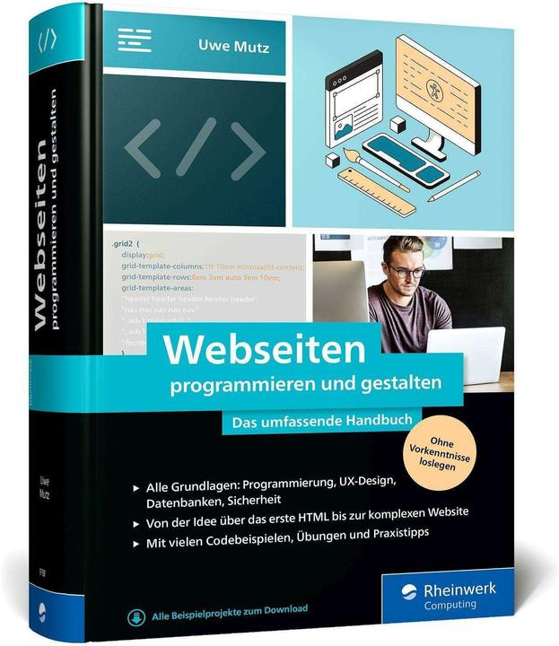 Produktbild Webseiten programmieren und gestalten (Deutsch, Uwe Mutz, 2024)