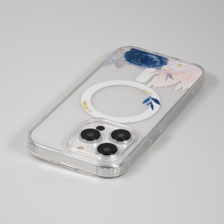 Produktbild PhoneLook Hülle Gummi Silikon steif mit MagSafe blaue Rose (Apple iPhone 14 Pro Max)
