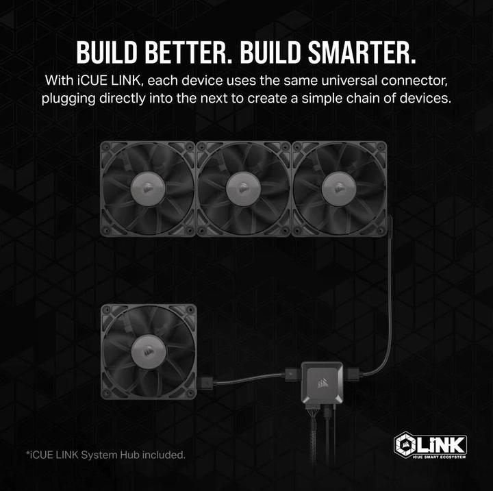 Produktbild Corsair RX Series, iCUE LINK RX140, 140mm Fan, Dual Fan Kit (140 mm, 2 x)