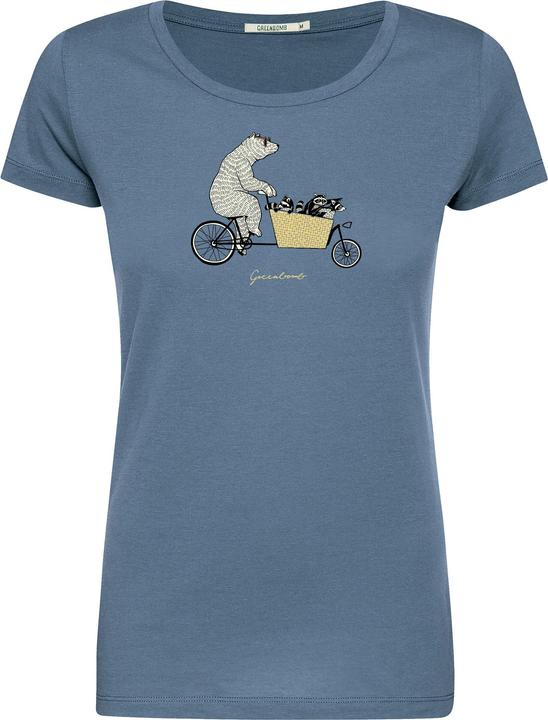 Produktbild Greenbomb Women's Bike Cargo Raccoon Loves T-Shirt (XL)