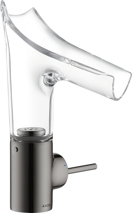 hansgrohe AXOR Starck V single-lever basin mixer 140 with glass spout and pop-up waste