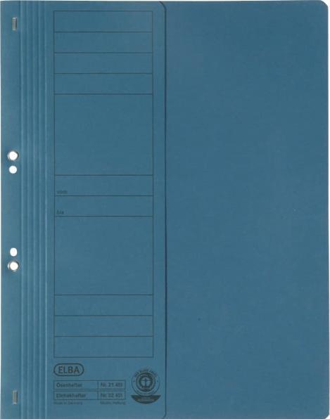 Produktbild Elba Ösenhefter aus Karton, blau, kaufmännische Heftung halber Vorderdeckel, gepackt zu 50 Stück (A4, 50 x)